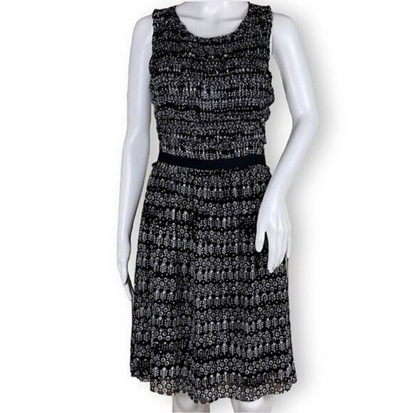 Anthropologie Postmark Black White Floral Dress Small - Picture 2 of 11